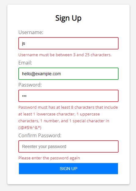 javascript for forms