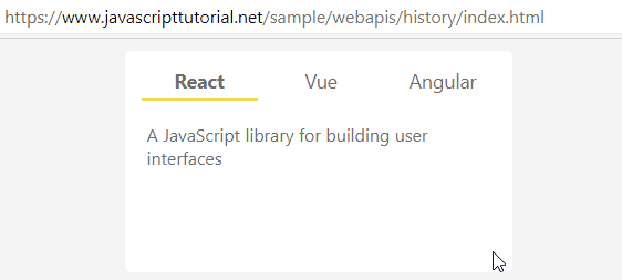React history. About JAVASCRIPT History.