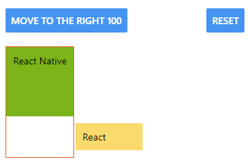 React Native Position Relative - Left 100